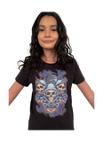 Three Alien Skull Art in Space in Women's short sleeve t-shirt - The Space Store