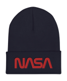 Cuffed Beanie with Embroidered NASA Logo - The Space Store