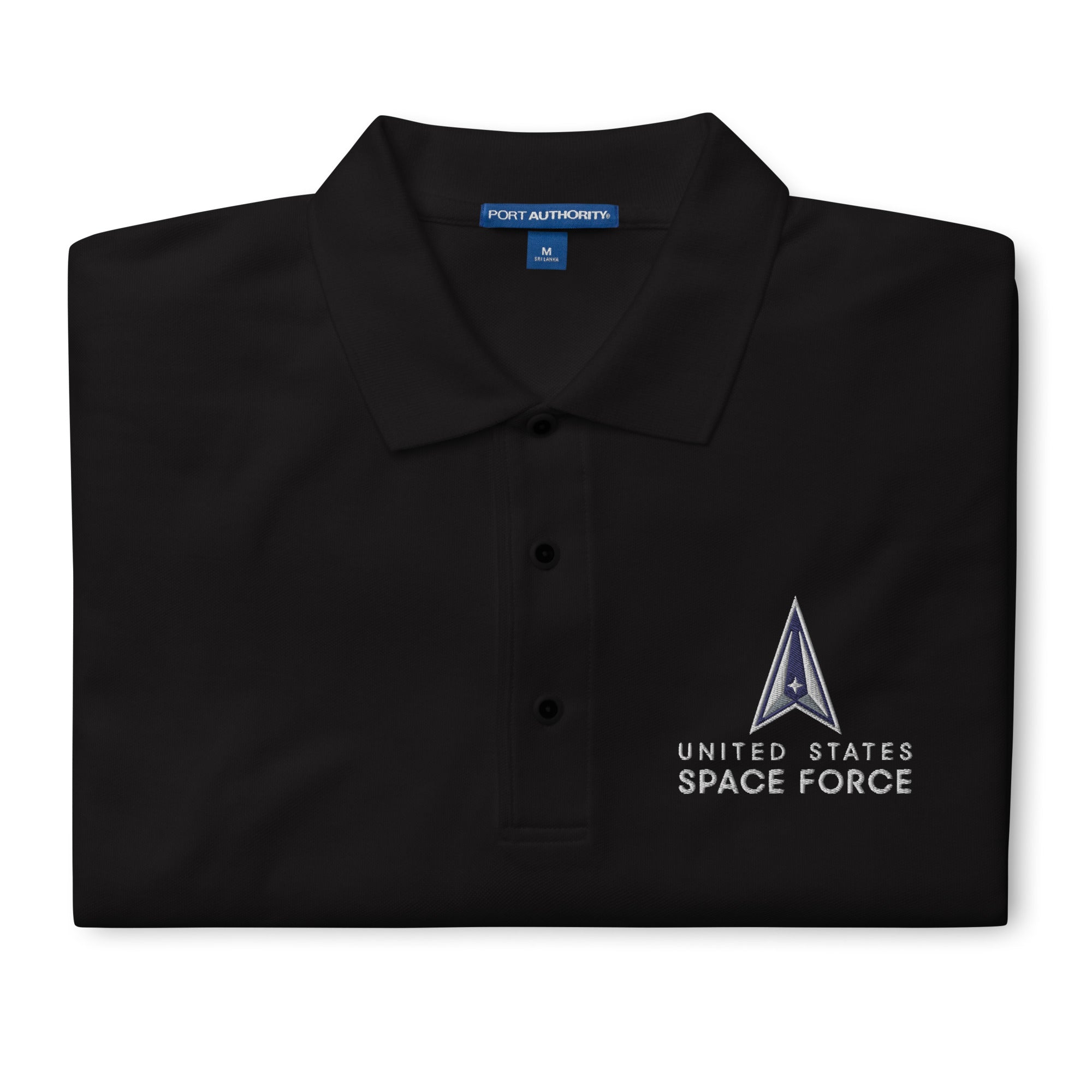 United States SPACE FORCE Emboidered Logo Polo Shirt - The Space Store