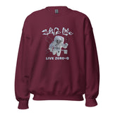 Space Life - Live-Zero-G Unisex Sweatshirt- maroon