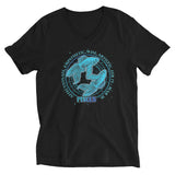 Pisces Zodiac Sign Unisex Short Sleeve V-Neck T-Shirt - The Space Store