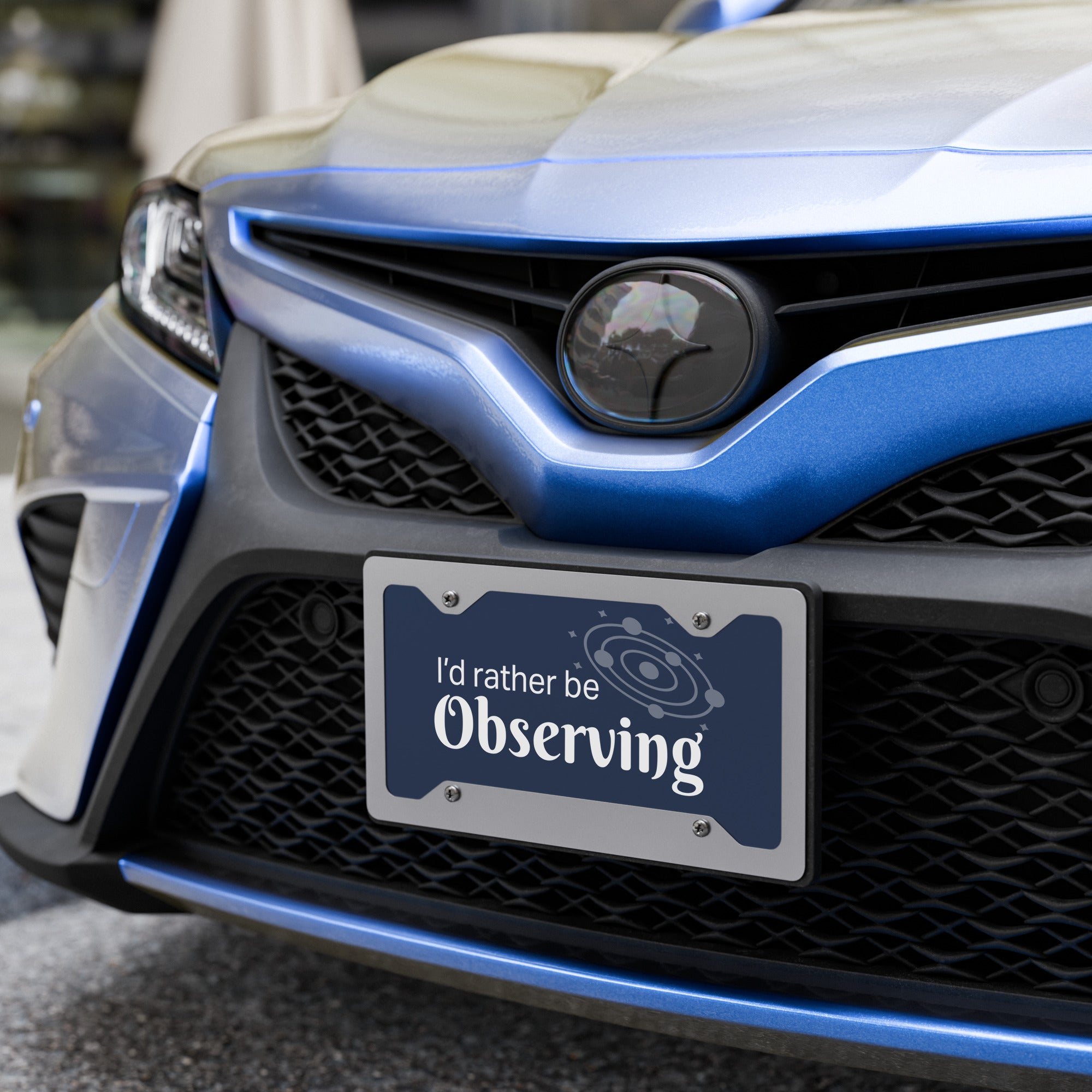 Observing Plate I'd Rather Be Observing Vanity Plate