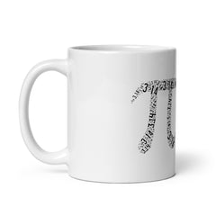 Pi White glossy mug