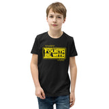 "May the fourth be with you" Premium Star Wars Day Youth Short Sleeve T-Shirt - The Space Store