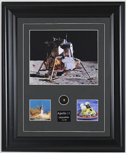 Apollo II print framed and matted includes a CM Kapton foil piece - The Space Store