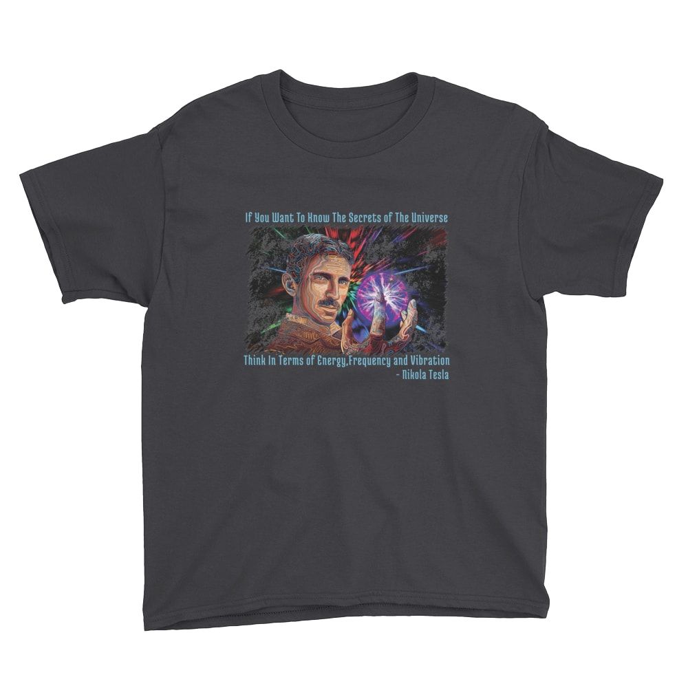NIKOLA TESLA 'SECRETS OF THE UNIVERSE'  YOUTH T-SHIRT - The Space Store