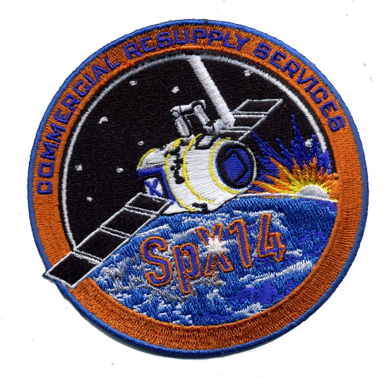 SPACEX CRS 14 SPX Mission Patch - The Space Store