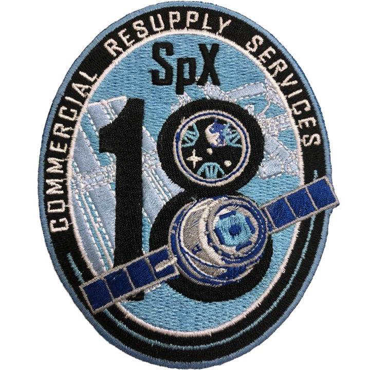 CRS SpaceX 18 Mission Patch - The Space Store