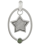 Meteorite Star Pendant with a Moldavite - The Space Store