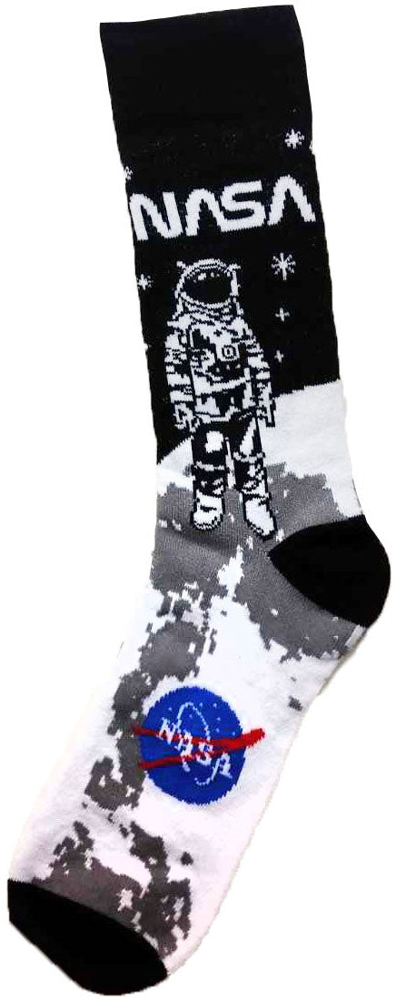 Space Socks with Moon Walker and NASA Logo - The Space Store