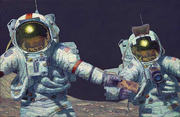 RIGHT STUFF FIELD GEOLOGISTS - Limited Edition Print by Alan Bean - The Space Store