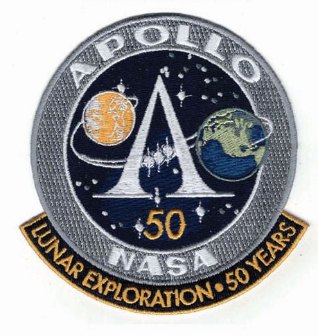 Apollo Lunar Exploration 50 Years Commemorative Patch - The Space Store