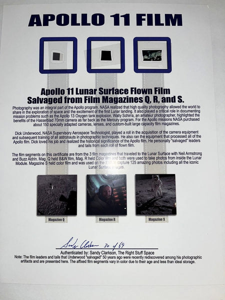 APOLLO 11 Lunar Surface Flown Film Presenation | The Space Store