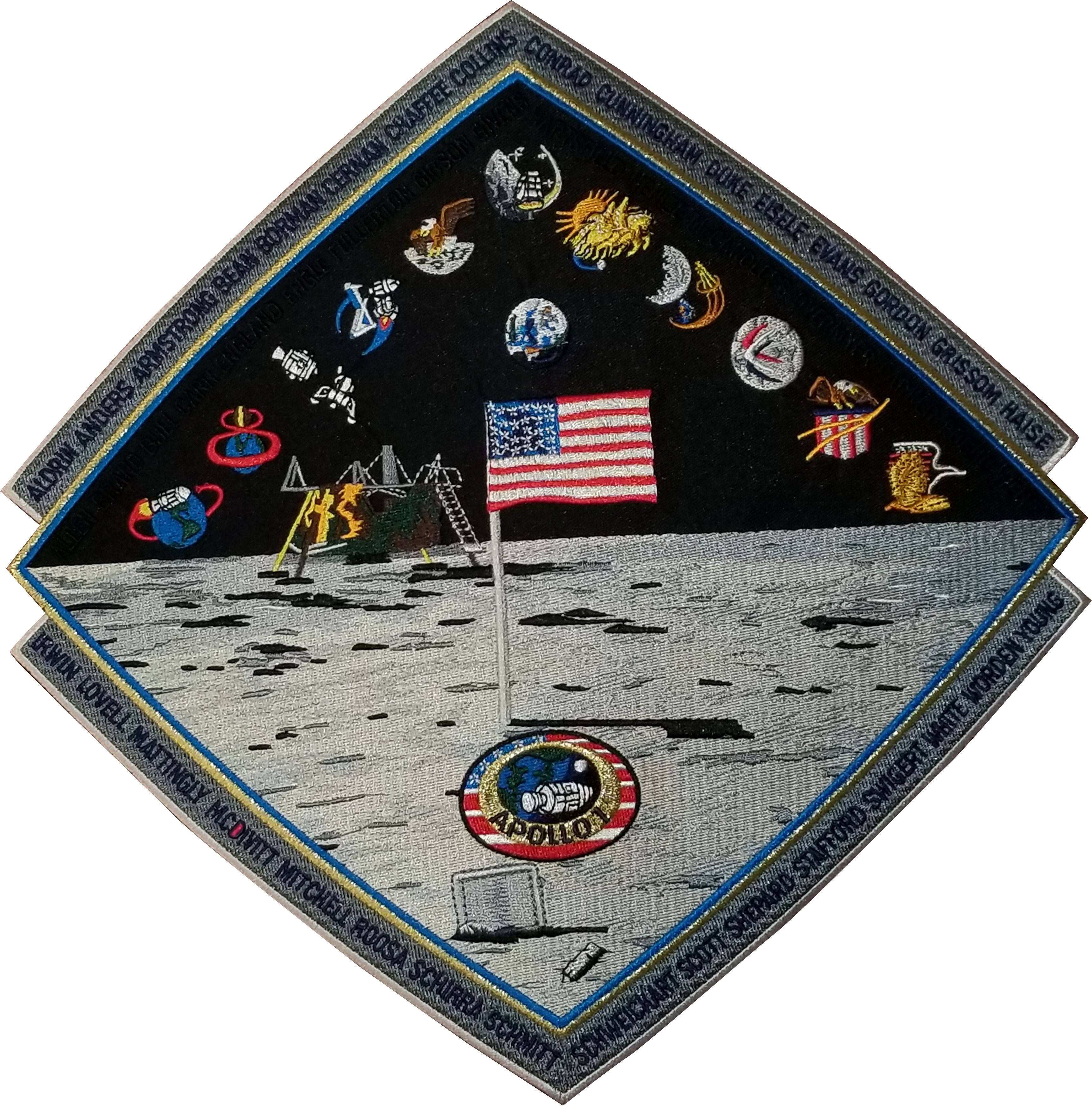 Apollo Commemorative 12" Mission Back Patch - The Space Store