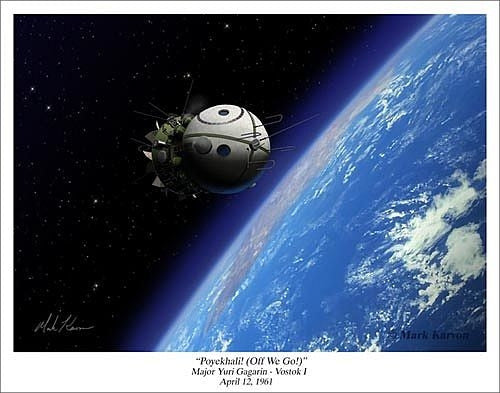 "Poyekhali! (Off We Go!)"  Giclee Print  11 x 14 or 18 x 24 - The Space Store