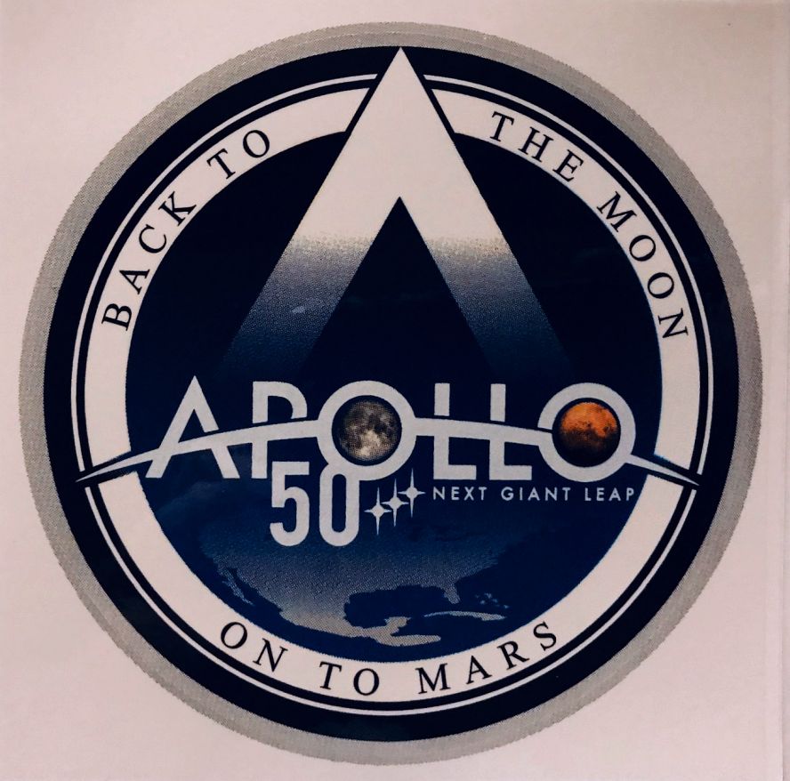 APOLLO 50 'NEXT GIANT LEAP' STICKER - The Space Store