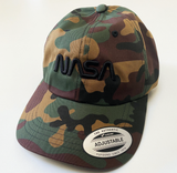 NASA Worm Logo Cap with 'Puffy' Style Logo - NEW for 2020!