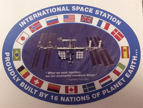 International Space Station Flags Decal - The Space Store