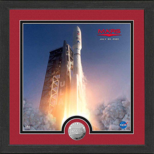 2020 Mars Rover Launch Silver Coin Frame | The Space Store