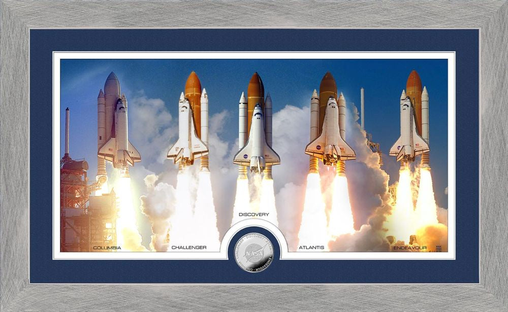 Space Shuttle Frame with the 5 Space Shuttle with Space Shuttle Coin - The Space Store
