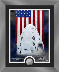 Launch America Dragon Crew Capsule Silver Coin Photo Mint