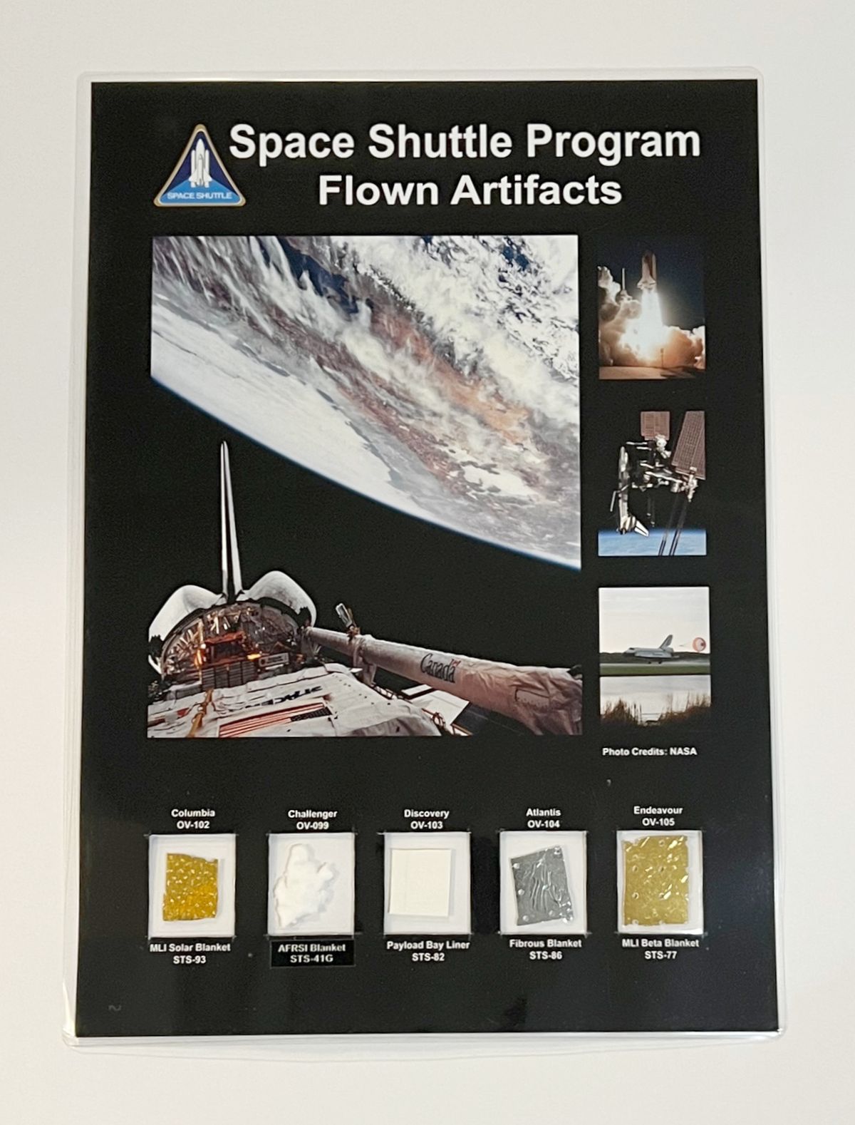 Space Shuttle Program Flown Artifacts from all 5 Shuttles - The Space Store