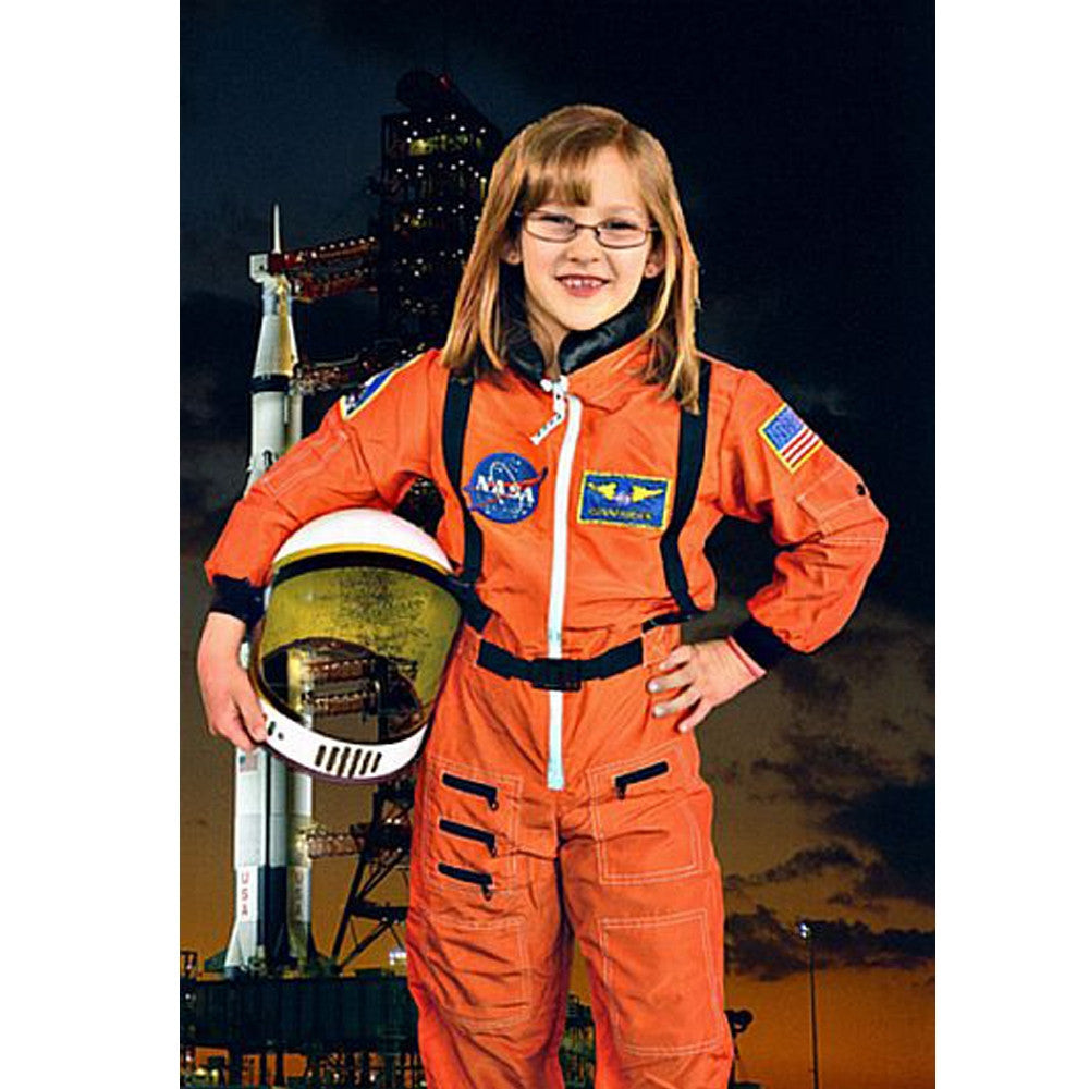 Orange Jr Astronaut Suit with Child Helmet (child size) - The Space Store