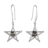Sterling Silver Star Campo Del Cielo Meteorite Earrings