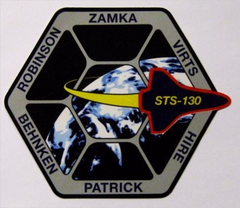 STS-130 Mission Sticker - The Space Store
