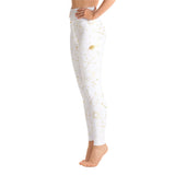 Astral Yoga Leggings in white and gold - The Space Store