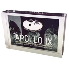 APOLLO 9 EVA - FLOWN IN SPACE PLSS AIR FILTER CRYSTAL ACRYLIC