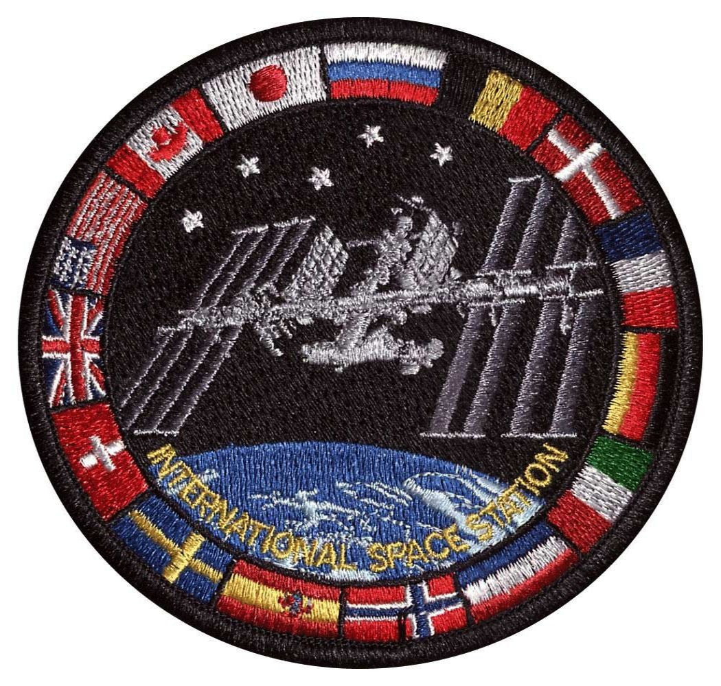 International Space Station Patch with Flags - The Space Store