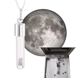 Moon Dust Vial Necklace with actual Moon rock Fragments