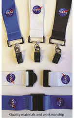 NASA LANYARD  (Black, Blue or White)