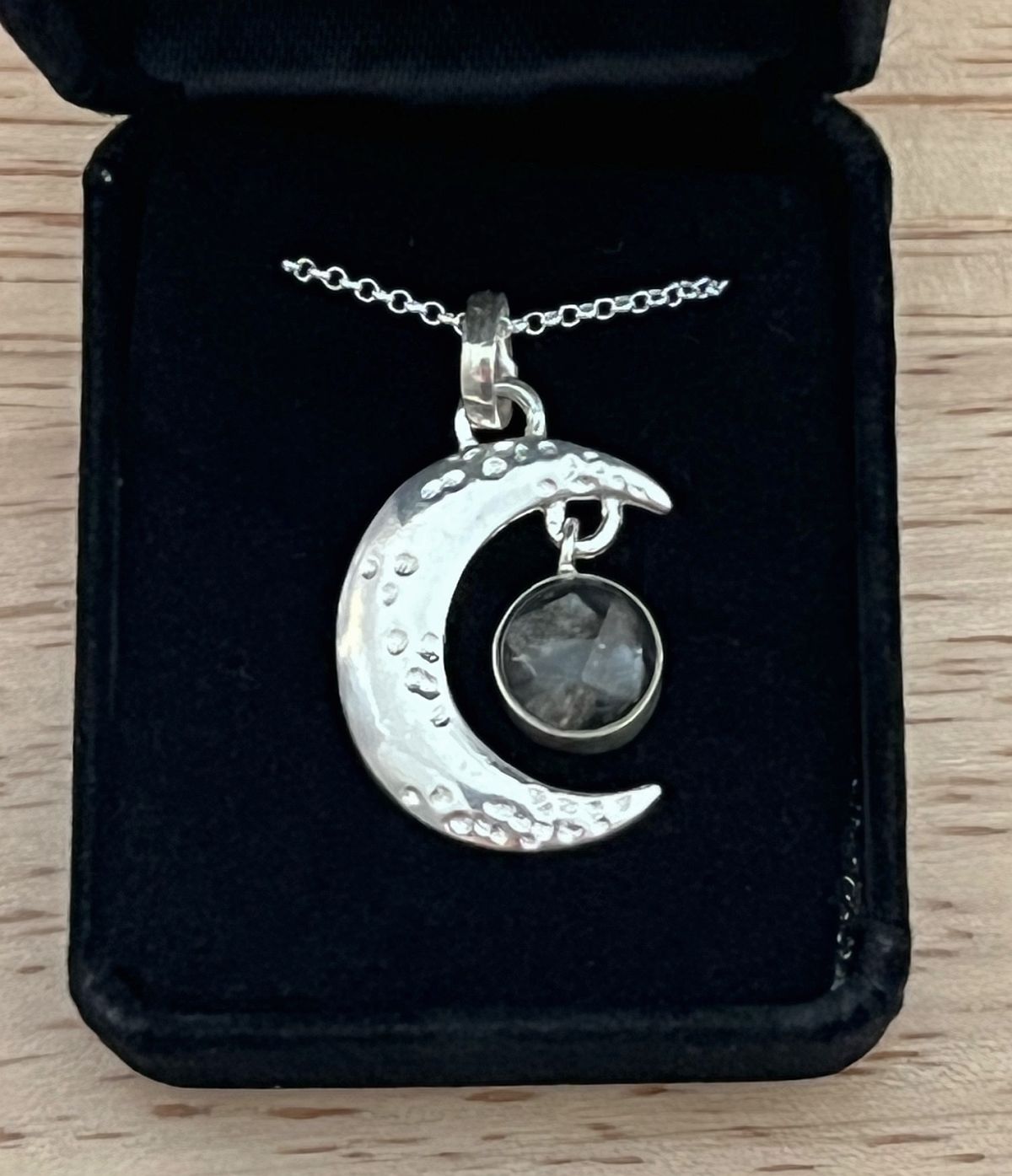 Moon Pendant with real lunar meteorite large granules - The Space Store