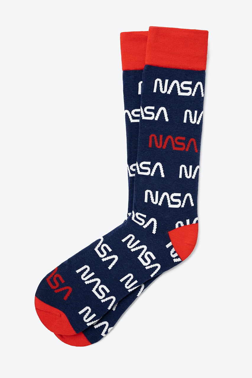 NASA WORM Logo Socks - The Space Store