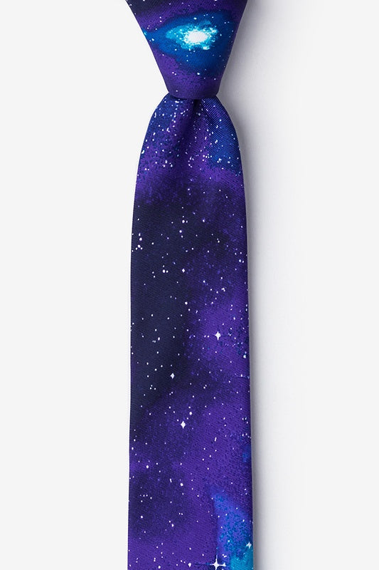 THE COSMOS PURPLE SKINNY TIE - The Space Store