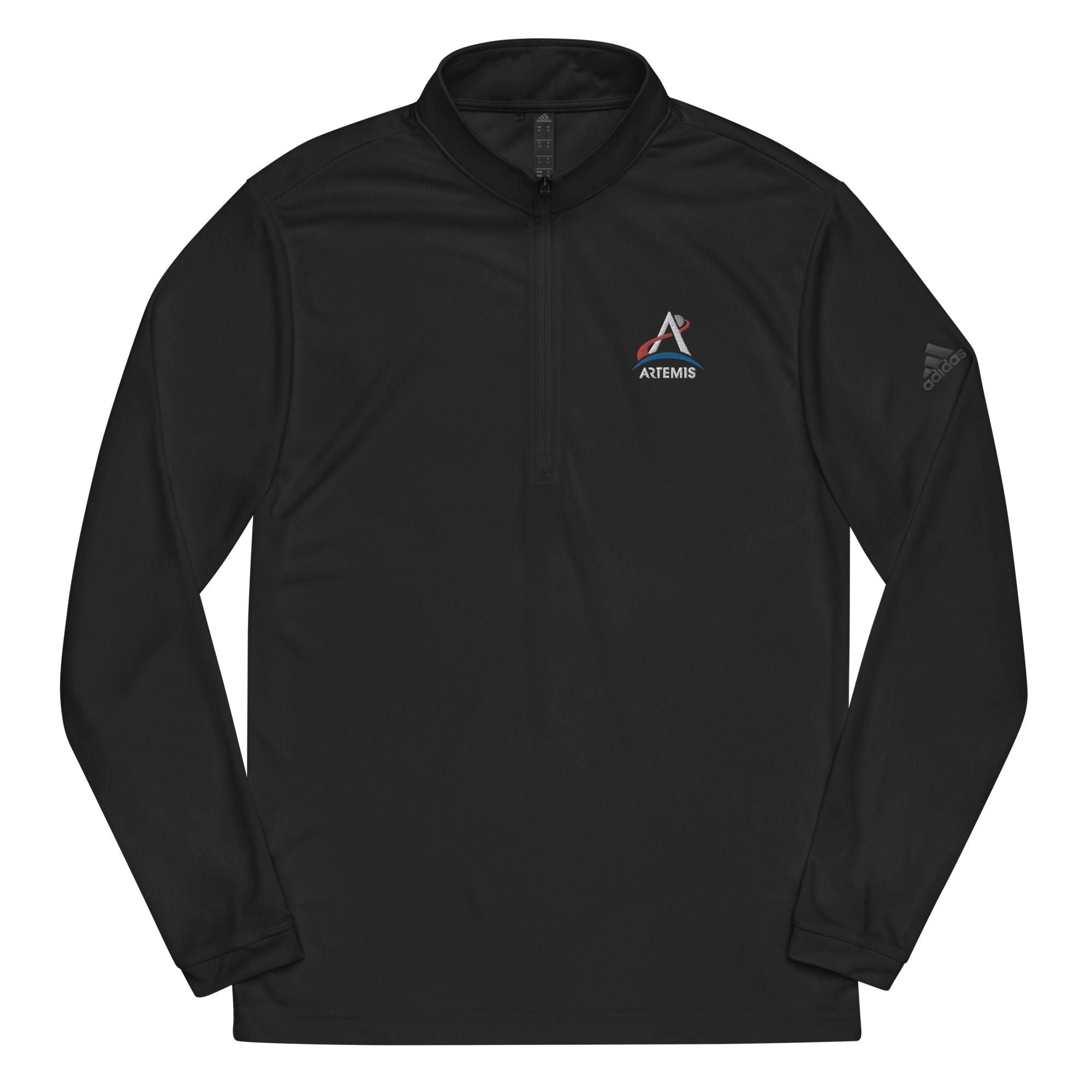 adidas Quarter Zip Pullover with embroidered Artemis Logo - The Space Store