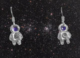 Silver Spaceman Meteorite Earrings - The Space Store