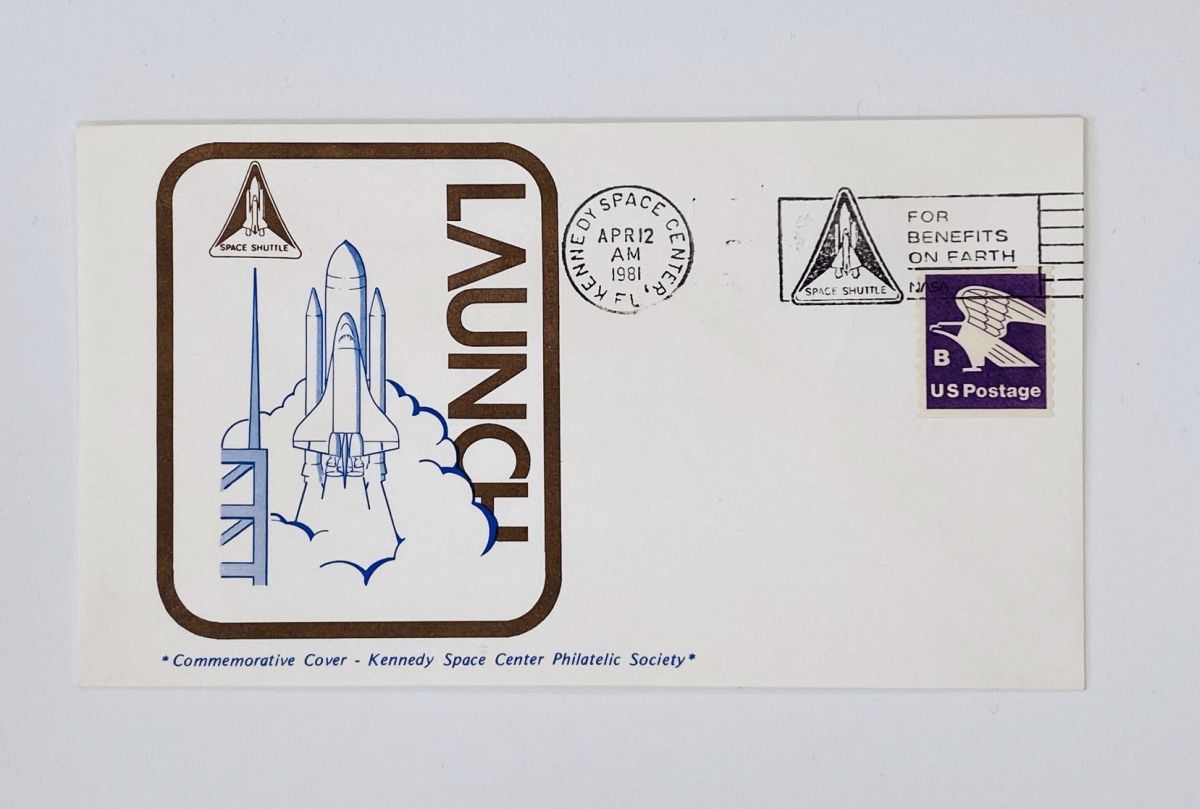 Space Shuttle 'Launch' STS 1 Postmarked Envelope 1981  with April 12, 1981 postmark - The Space Store