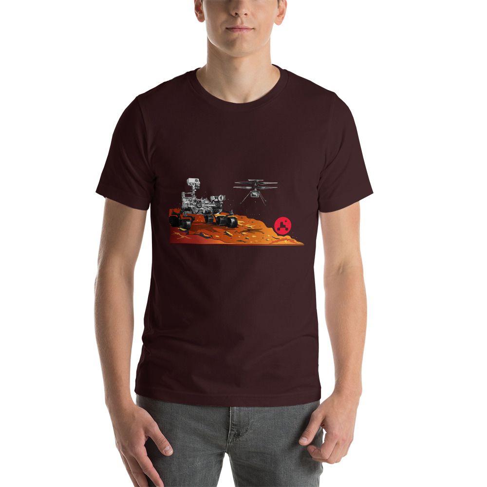 MARS 2020 Perseverance Rover and Ingenuity Helicopter -  Adult Unisex T Shirt - The Space Store