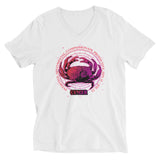Cancer Zodiac Sign Unisex Short Sleeve V-Neck T-Shirt - The Space Store