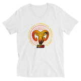 Aries Zodiac Sign Unisex Short Sleeve V-Neck T-Shirt - The Space Store